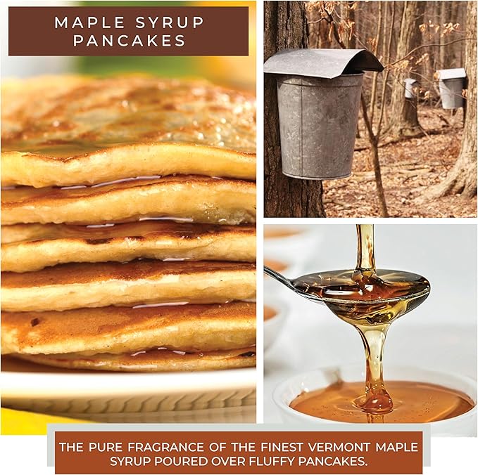A Cheerful Giver - Maple Syrup Pancakes Scented Glass Jar Candle (6 oz) with Lid & True to Life Fragrance Made in USA