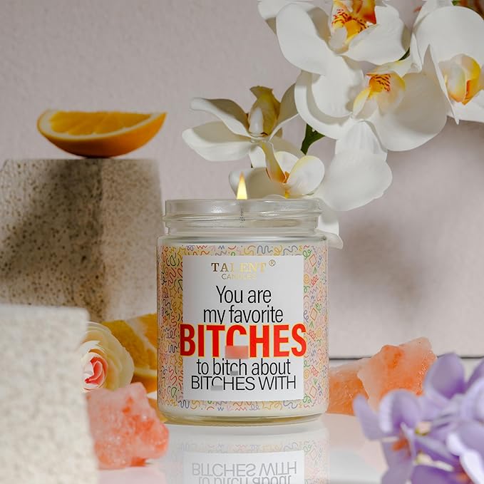 Gifts for Women, Unique Gifts for Women, Best Friend Funny Birthday Gifts for Women Men, Friendship Gifts for Women Men Friends - 8.4 oz GOOD VIBE Scented Candles Gifts, TCGJ7495-2-GV-2