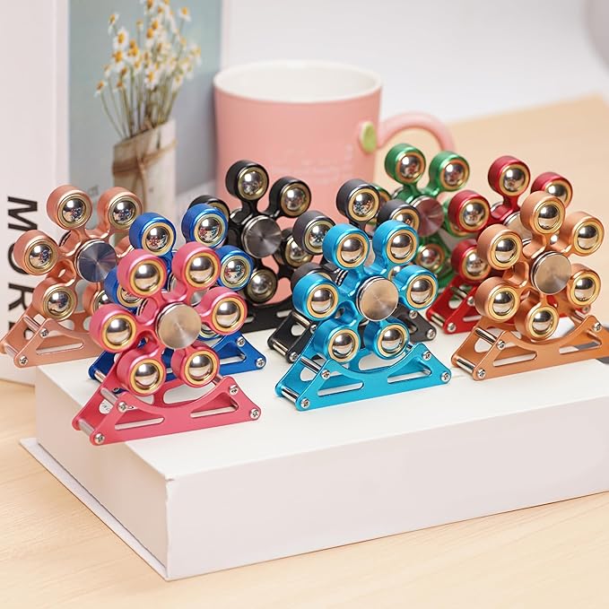 Desk Toys for Fidget Ferris-Wheel Spinner: 4mins Metal Cool-Gadgets Kinetic-EDC-Toy, Cool-Stuff for Kid Children Teen Adult, ADHD Tools Stress Relief Gift for Office Home School Men Woman Christmas
