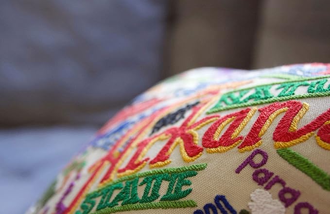 Catstudio Arkansas Embroidered Decorative Throw Pillow