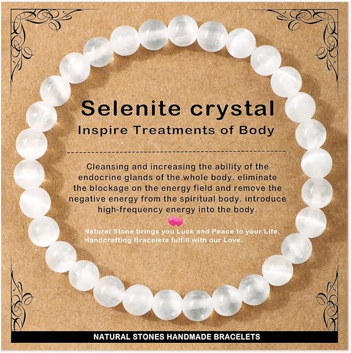 AD Beads 4mm6mm8mm10mm Handmade Bracelet - Natural Gemstone for Peace and Tranquility - Meditation, Yoga, Healing and Energy Gift for Unisex