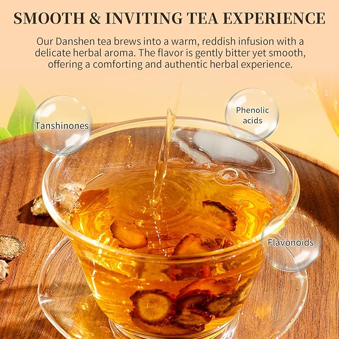 Hee Creek Salvia Root Slices 300g/10.58 Dried Dan Shen Herb Tea Cut, Natural Chinese Herbal Tea, No Additives, Non-Sulfur Fumigation, Premium Hand Selected 丹参 丹参片