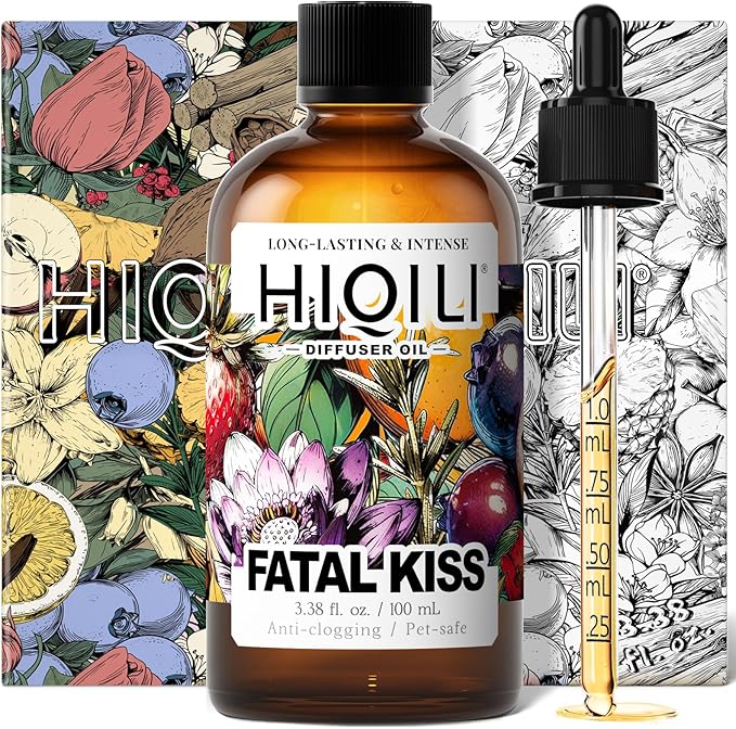 HIQILI Fatal Kiss Diffuser Oil, Fast Diffusion for Large Spaces, Pet - Safe, Suitable for Home and Other Scenarios - 3.38 Fl Oz