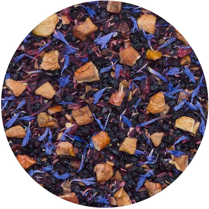 Tiesta Tea Blueberry Wild Child, Loose Leaf, Blueberry Hibiscus Herbal Tea, Premium Non-Caffeinated Fruit Blend, Make Hot or Iced & Brews Up to 25 Cups, 1.8 Ounce Resealable Pouch