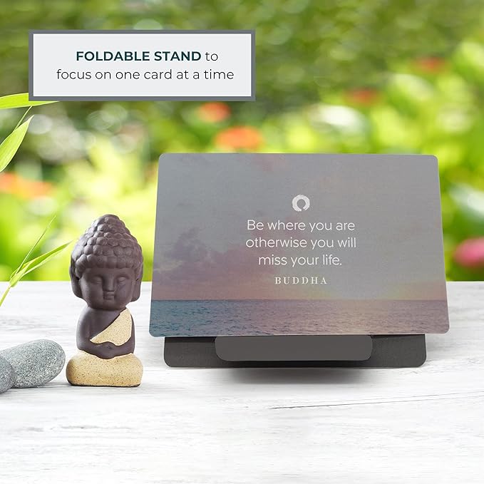 MESMOS 52 Mindfulness Cards with Action Plans. Relaxation Stress Relief Gifts for Men and Women, Positive Affirmation Cards, Anxiety Relief Items, Meditation Self Care Kit, Spiritual Gifts for Women