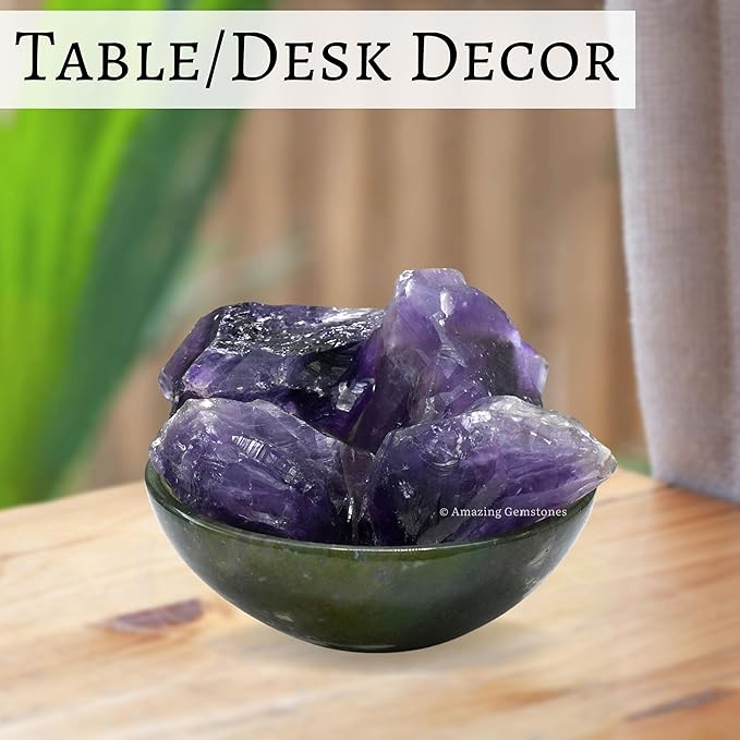 Amazing Gemstone Amethyst Raw Crystals and Healing Stones, Natural Rocks for Tumbling - DIY Raw Stones and Crystals, 2 Pieces