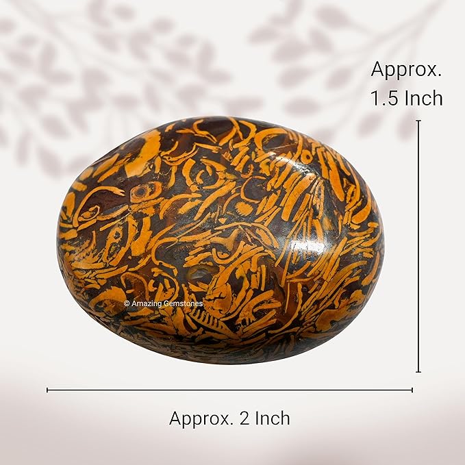 Amazing Gemstone Mariyam Jasper Crystals and Healing Stones - Large Palm Stone Crystals Piedra - Crystal for Good Luck, Balanced Positive Energy, Meditation - Unique Stocking Stuffers, Gifts for Women