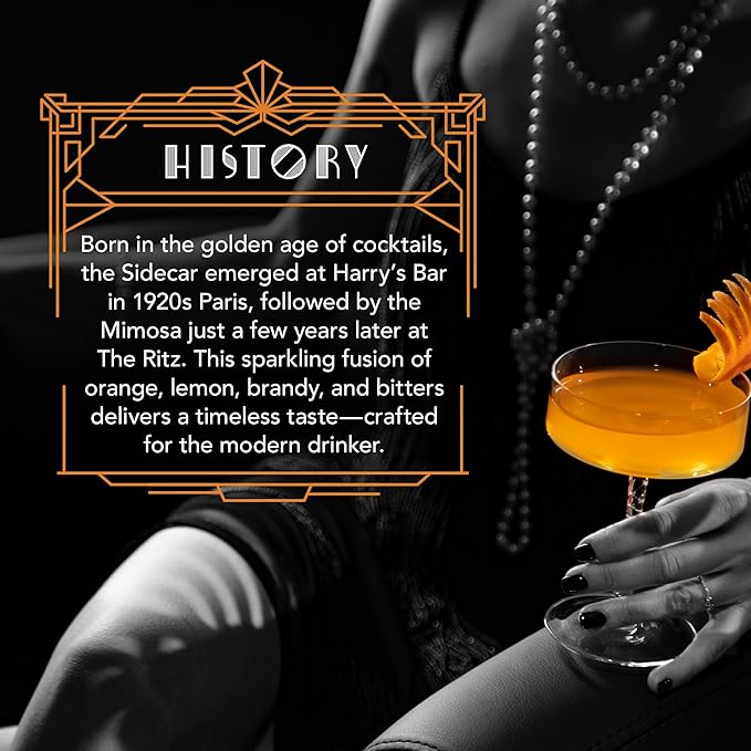 Blind Tiger Sidecar Mimosa 8-Pack | Orange, Lemon & Bitters Non-Alcoholic Sparkling Mocktail| Crafted with Natural Ingredients | Mixers, Cocktails, Mocktails | 8.4 fl oz Cans