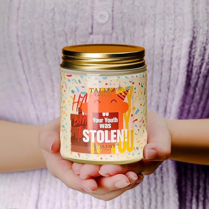 Happy Birthday Candle, Birthday Gifts for Women Girls Best Friend, Birthday Candles Gifts Ideas, Champagne Cassis & Honey Jasmine Scented Candles