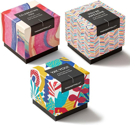 Compendium ThoughtFulls Pop-Open Cards — 3-Pack of Celebrating You, Yay, You!, You’re Awesome — 90 Pop-Open Cards, Each with a Different Message Inside