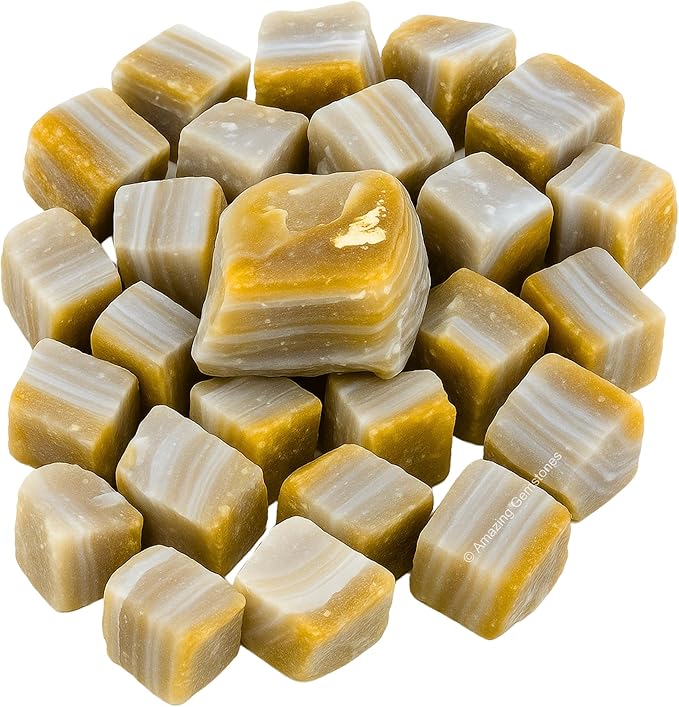 Amazing Gemstone 2 Pieces Lace Agate Raw Crystals and Healing Stones, Natural Rocks for Tumbling and DIY Raw Stones and Crystals