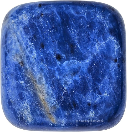Amazing Gemstone Sodalite Crystals and Healing Stones Tumbled - 1 Oz Sodalite Stone Gem Stones, Natural Healing Stones for Energy Balance, Stress Relief - Polished Gems Rocks
