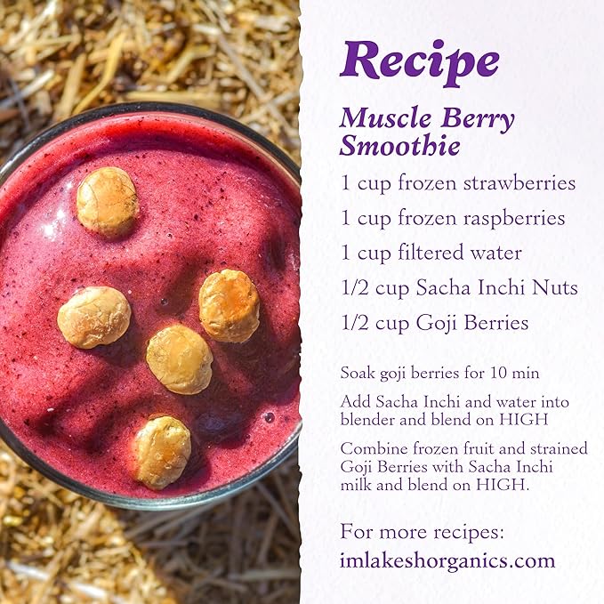 Imlakesh Organics Sacha Inchi Nuts (14oz Metal Jar)