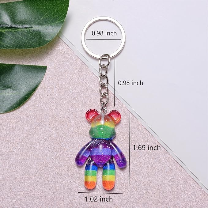 Pocket Bear Hug, Anxiety Relief Gifts for Women Men, Mental Health Positivity Gifts for Anxious Friend, Thinking of You Gift, Comforting Gift for Son Daughter Back to School, Rainbow