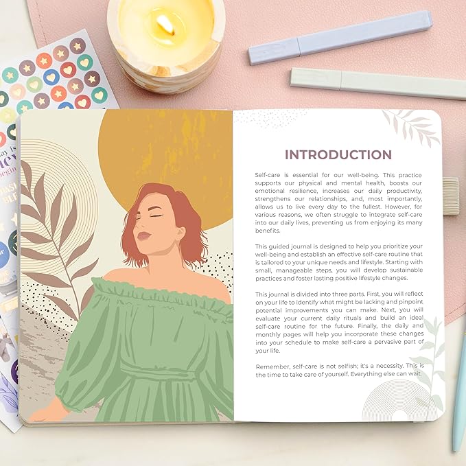 Clever Fox Self-Care Journal Premium – Daily Gratitude & Mental Health Notebook for Women – Reflection & Personal Development Journal (Seashell)