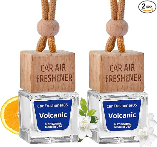 Car Air Freshener Hanging Diffuser – Long-Lasting Essential Oil Scent (Up to 60 Days) – Non-Toxic & Eco-Friendly – 2-Pack Auto Fresheners Made in USA
