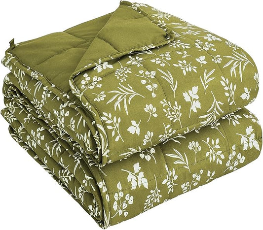 25 lbs weighted blanket Queen Size for Adults (60”x 80”, Sage) Cooling Heavy Blanket for Sleeping Perfect for 240-260 lbs, Winter Thick Breathable Blanket with Premium Glass Bead, Machine Washable