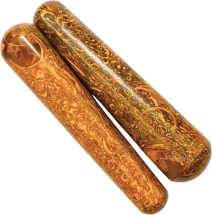 Amazing Gemstone Mariyam Jasper Crystal Wand Massage Stick - Pelvic Wand Gua Sha for Adults - Crystals and Healing Stones Massage Wands for Adults Gifts (Smooth)