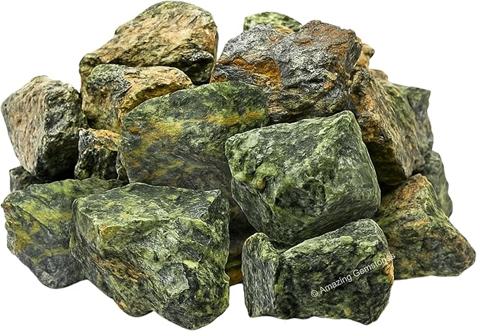 Amazing Gemstone Flower Stone Raw Crystals and Healing Stones, Natural Rocks for Tumbling - DIY Raw Stones and Crystals, 2 Pieces