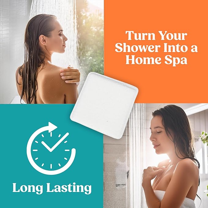 Citrus Shower Steamers Aromatherapy for Women- USA Made - Shower Bombs Aromatherapy for Women, Vapor Shower Tablets, Menthol Shower Scent Steamers Cold and Flu, Organic Shower Steamer