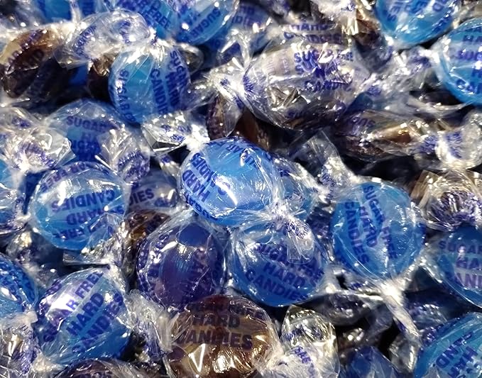 Sugar Free Assorted Mixed Berry Hard Candy Buttons - 1 lb of Fresh Delicious Individually Wrapped Blackberry Raspberry Candy
