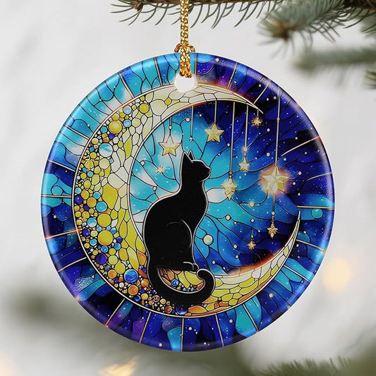 Black Cat Ornaments, Christmas Ornaments: Christmas Tree Decorations, Holiday Decor, Stocking Stuffers, Gift Ideas, Xmas Gift, Pet Lover Gifts & Gifts for Cat Lover