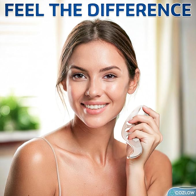 COZLOW Muscle Scraper Tool - Skin Scraping Massage Tool for IASTM Therapy - Deep Tissue Gua Sha for Soft Tissue Mobilization, Fascia & Myofascial Release - Stainless Steel Metal Blade