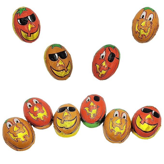 Fruidles Halloween Trick-Or-Treat Party Bag Fillers Pumpkin Pals, Individually Wrapped in Pumpkin Face Design Foils, Kosher Certified (2 Pounds) - Multicolor
