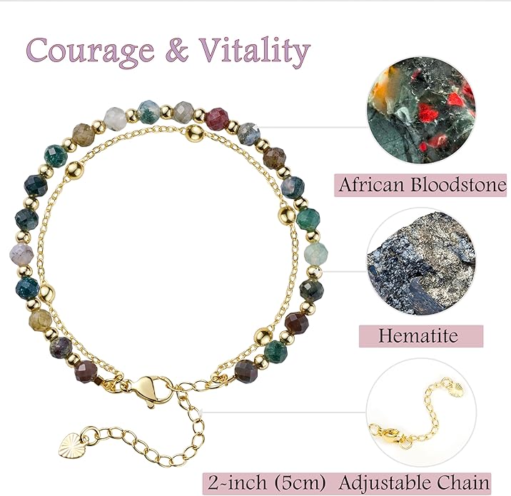 Farfume Crystal Bracelet Beaded Bracelets for Women 4mm Natural Stone Beads Gemstone Handmade Anxiety Jewelry Gifts