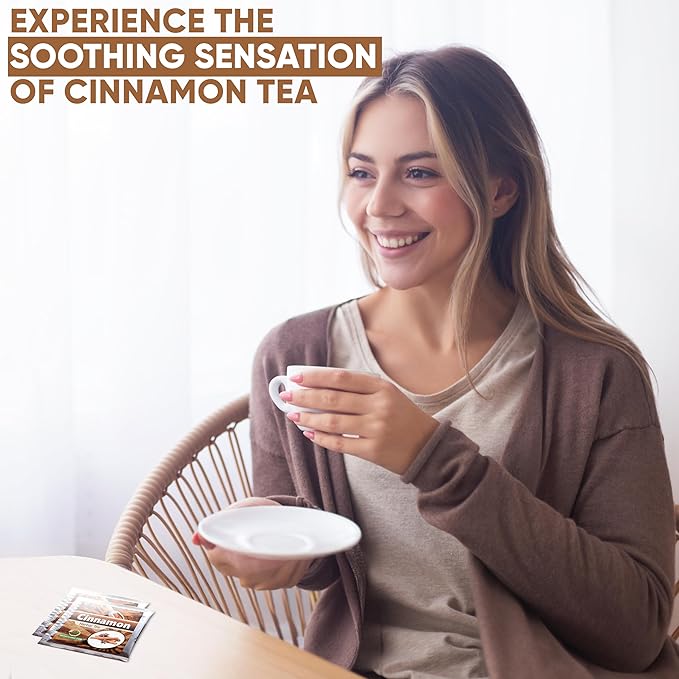 HERBOGANIC Cinnamon Herbal Tea - Digestion Support and Immune Boost | Refreshing and Delicious Blend | Natural Ingredients | 20 Tea Bags