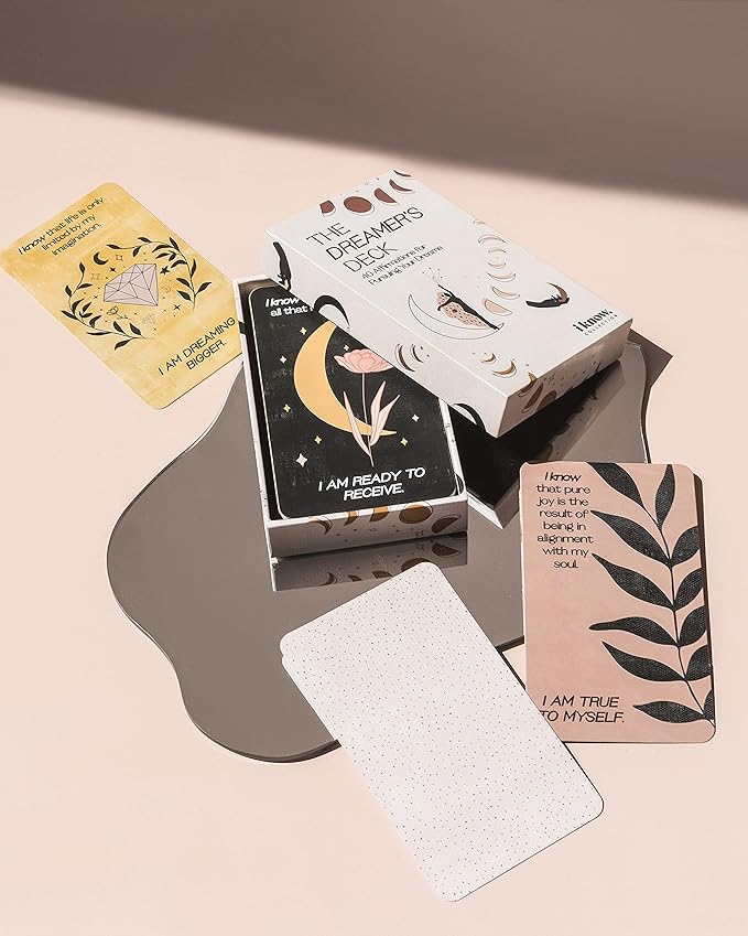 I Know Collection Affirmation Cards - 40 Positive Daily Affirmations for Mindfulness and Motivation, Inspirational Oracle Deck for Self-Care and Manifestation, Encouragement Gifts for Women and Men