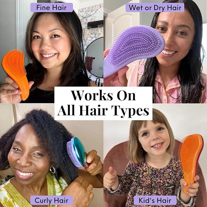 7-Piece Spa Beauty Set with Rose Gold Detangler Brush – Complete Self-Care and Hair Care Bundle for Relaxation and Tangle-Free Styling