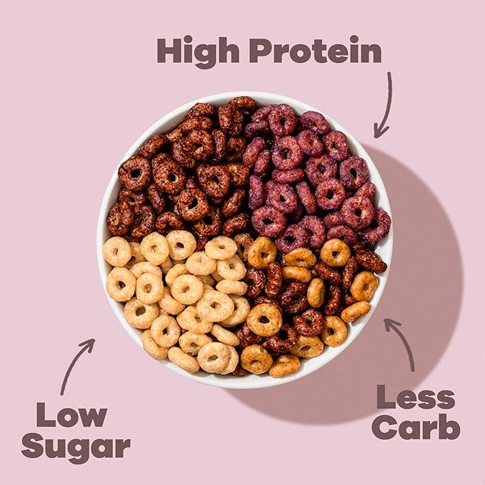 Crispy Fantasy High Protein Cereal, Limited Edition Variety Pack, Gluten Free, Vegan, Low Sugar, Protein Snacks, Plant Based, Just Add Milk, Healthy Breakfast for Kids & Adults, (4 Boxes x 9 Oz)