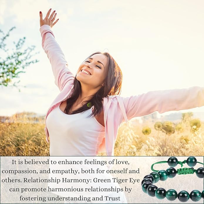 Energy Protection Crystal Handmade Adjustable Bead Bracelet Perfect for Men, Women’s Gift - Gemstone Healing Stretch Bracelet Pulsera Para Hombre Mujer Stocking Stuffer