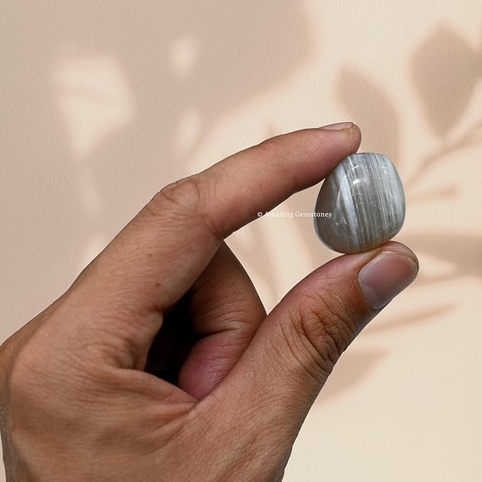 Amazing Gemstone Lace Agate Crystals & Healing Stones Tumbled - 1 oz Lace Agate Stone, Natural Healing Stones for Energy Balance, Stress Relief - Premium Polished Gems Rocks for Meditation & Wellness