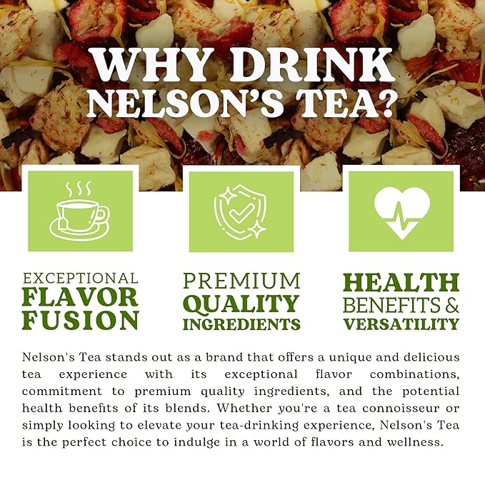 Nelson's Tea Pineapple Melon Punch - Caffeine Free, Cut & Sifted Rooibos Green Tea with Apple, Cranberry, Hibiscus, Marigod and Safflower Loose Leaf Tea (2.2 oz)
