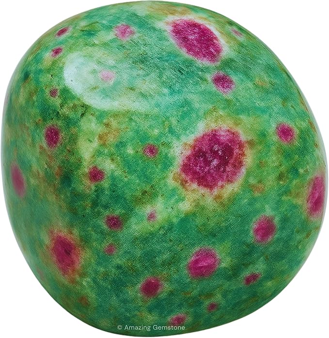 Amazing Gemstone Ruby Fuchsite Crystals and Healing Stones Tumbled - 1000+ Carats Ruby Fuchsite Stone, Natural Healing Stones for Energy Balance, Stress Relief - Premium Polished Gems Rocks
