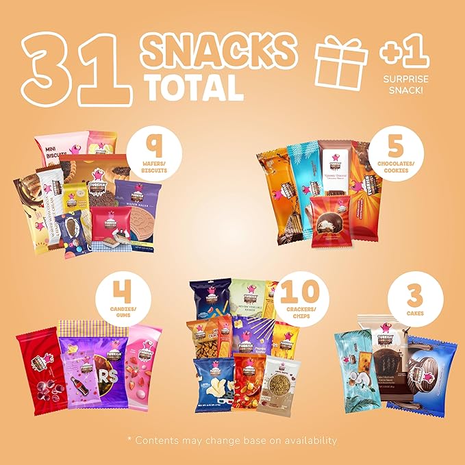 International Snack Box | Premium Exotic Foreign Snacks | Unique Snack Food Gifts | Try Extraordinary Turkish Snacks | Candies from Around the World (Ultra Mega Green)