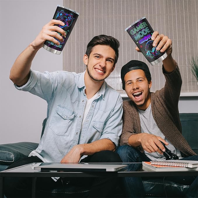 Gamer Gifts, Cool Gifts for Men Teenage Boyfriend Teen Boys Girls, Gaming Mug, Video Game Cup, Birthday Present for Game Lovers Tumbler 20oz 1 PC