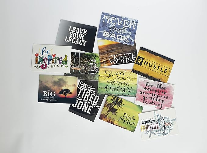 2nd Edition Mini Motivational & Inspirational Note Cards 2.5 x 3.5 in. Set of 50