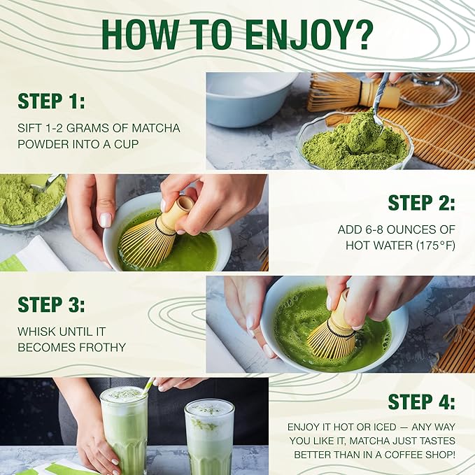 Organic Matcha Green Tea Powder (1lb) – Certified USDA Organic Powder for Matcha Latte, Tea, and Smoothies – Kosher, Non-Gmo, Antioxidant Rich Tea Gifts by Total Tea