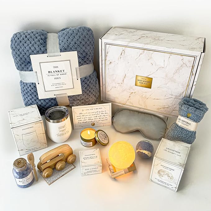 Gift Baskets for Women,11PC Care Package,Think of You, surgery recovery gifts for women,Get Well Soon After Surgery,Birthday Gifts,Thank You,Sympathy Gift Baskets for Women