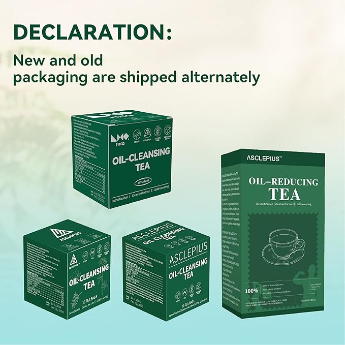 NXQ（10 Bags Oil Cleansing Tea:Oil Reducing Tea-A Blend of Winter Melon, Lotus Leaf, Cassia Seed, Poria-Herbal Tea for Live-9 Herbal with Excellent Formula