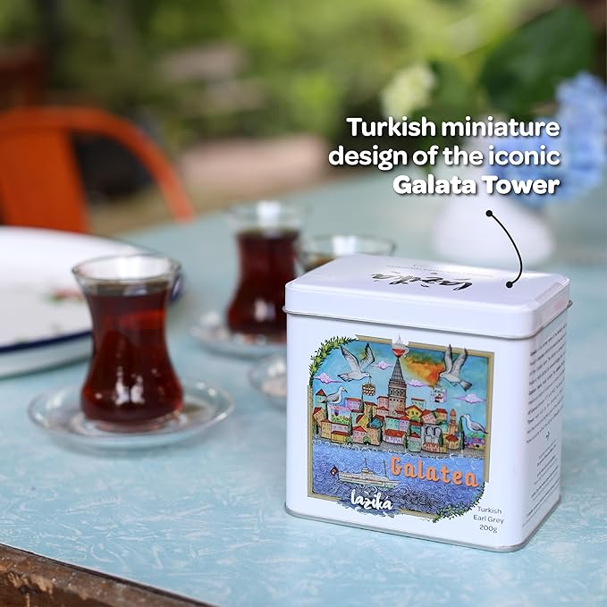 Lazika Earl Grey Loose Leaf Tea, 7 Oz, Breakfast Tea with Petite Presentatiton Box, Early Harvest, Handcrafted