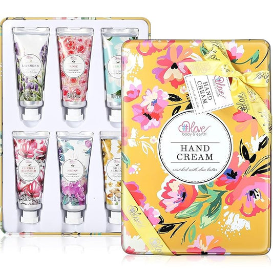Hand Cream Gift Set - Hand Cream for Women, Hand Lotion Set for Dry Cracked Hands, Holiday Gift for Mother's Day Valentine's Day Christmas, Travel Size Hand Lotion for Women. 6 x 1.0 oz/30ml