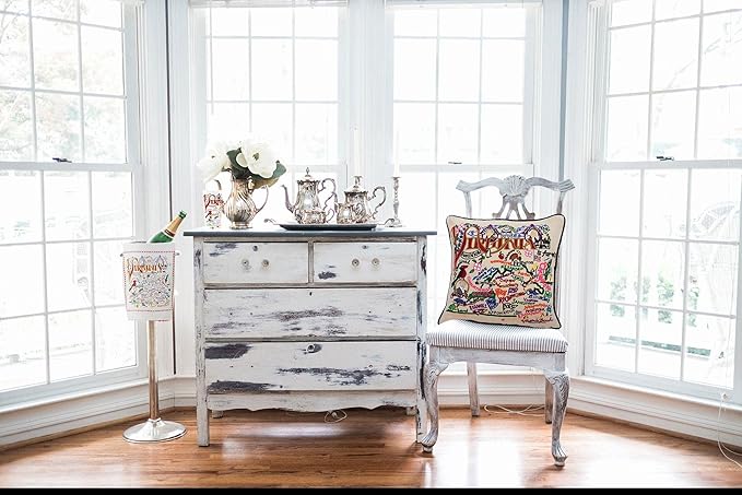 Catstudio Virginia Embroidered Decorative Throw Pillow