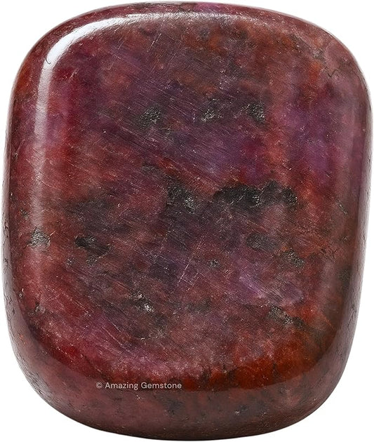 Amazing Gemstone Ruby Crystals and Healing Stones Tumbled - 1 Oz Ruby Stone Gem Stones, Natural Healing Stones for Energy Balance, Stress Relief - Polished Gems Rocks