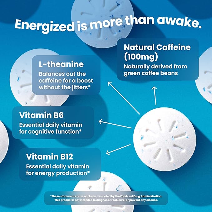 NeuroGum Extra Strength Energy & Focus Mints (Peppermint, 72 Pieces) | 100mg Natural Caffeine + L-Theanine + Vitamin B12 & B6 | Sugar Free Nootropic Cognitive Brain Performance Supplement