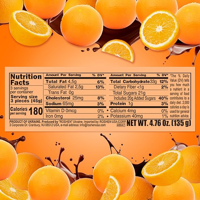 Roshen “Lovita” Jelly Cookies, Biscuits with Orange Flavored Jelly Filling 4.76 oz/135grams, Pack of 2