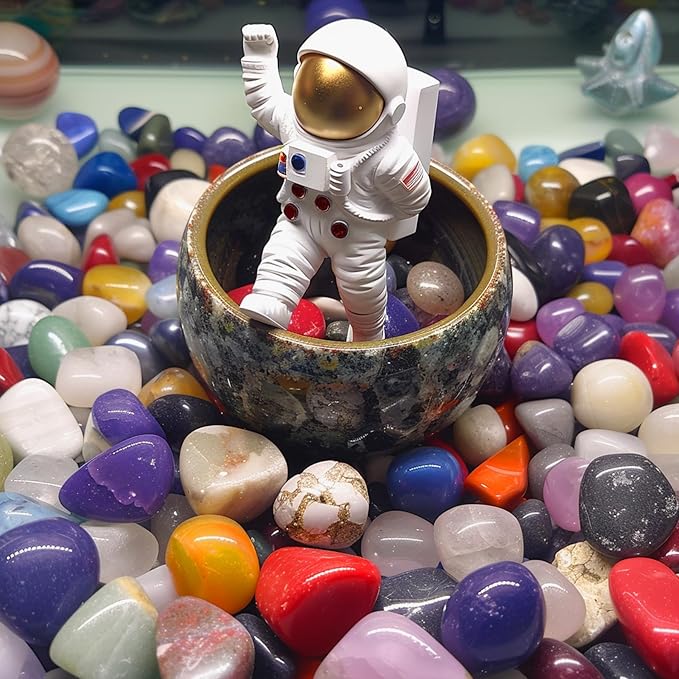 Polished Sodalite Crystal Stones - 2 Pcs of 1.2" Worry Stone for Anxiety, Pocket Palm Stone Super Large Handpicked Natural Tumbled Gemstones for Meditation, Reiki, Chakra Healing, Home Decor